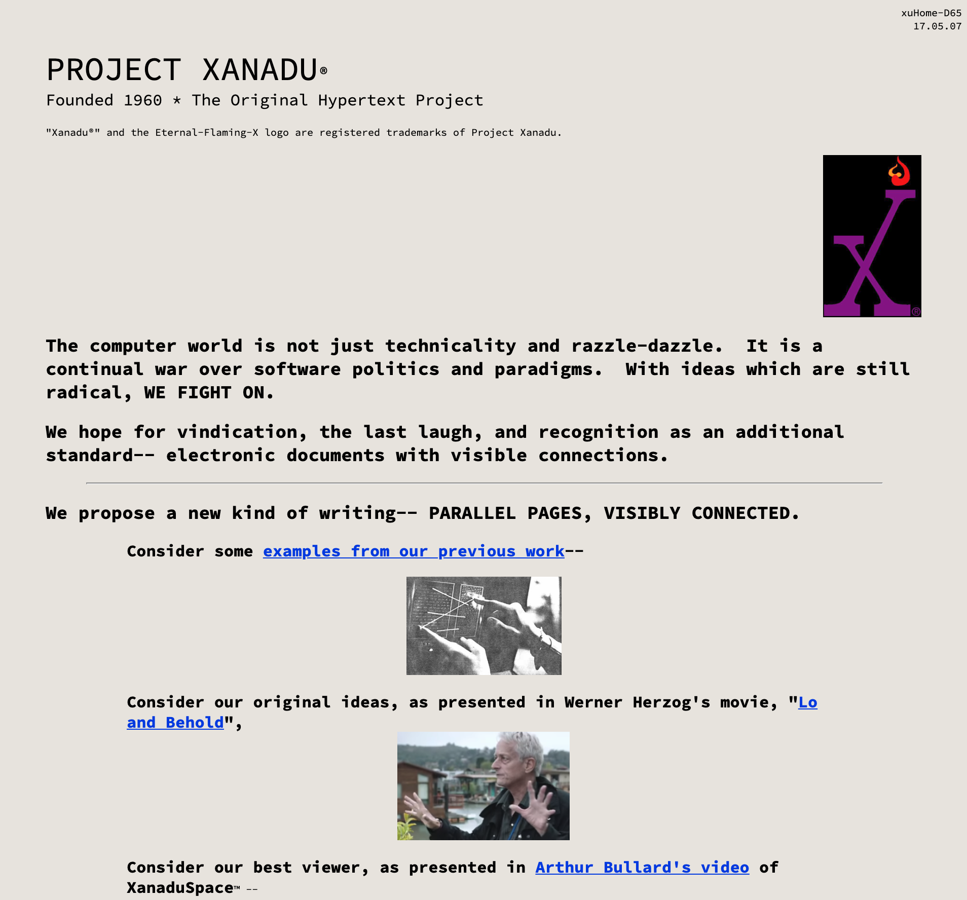 OpenXanadu，推迟了54年之后的 Demo